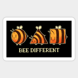 Bee Different Funny Bees Artwork with Quote Magnet